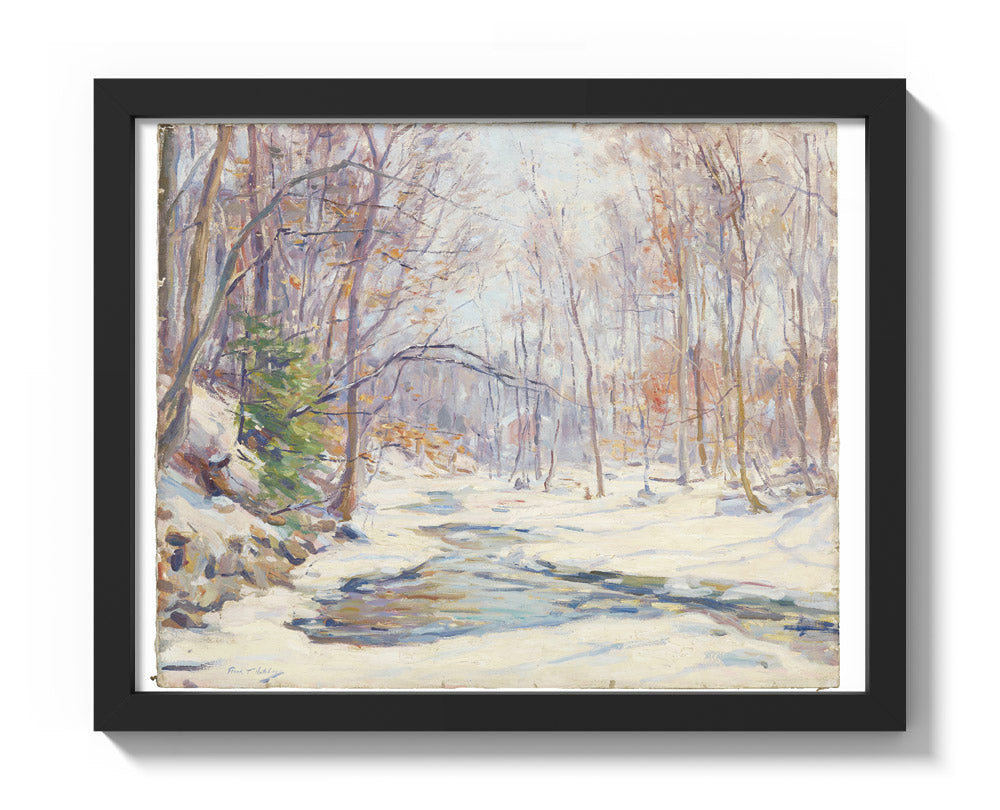 A Winter Morning by Frank T. Hutchens - Small / Full Bleed / Black Frame