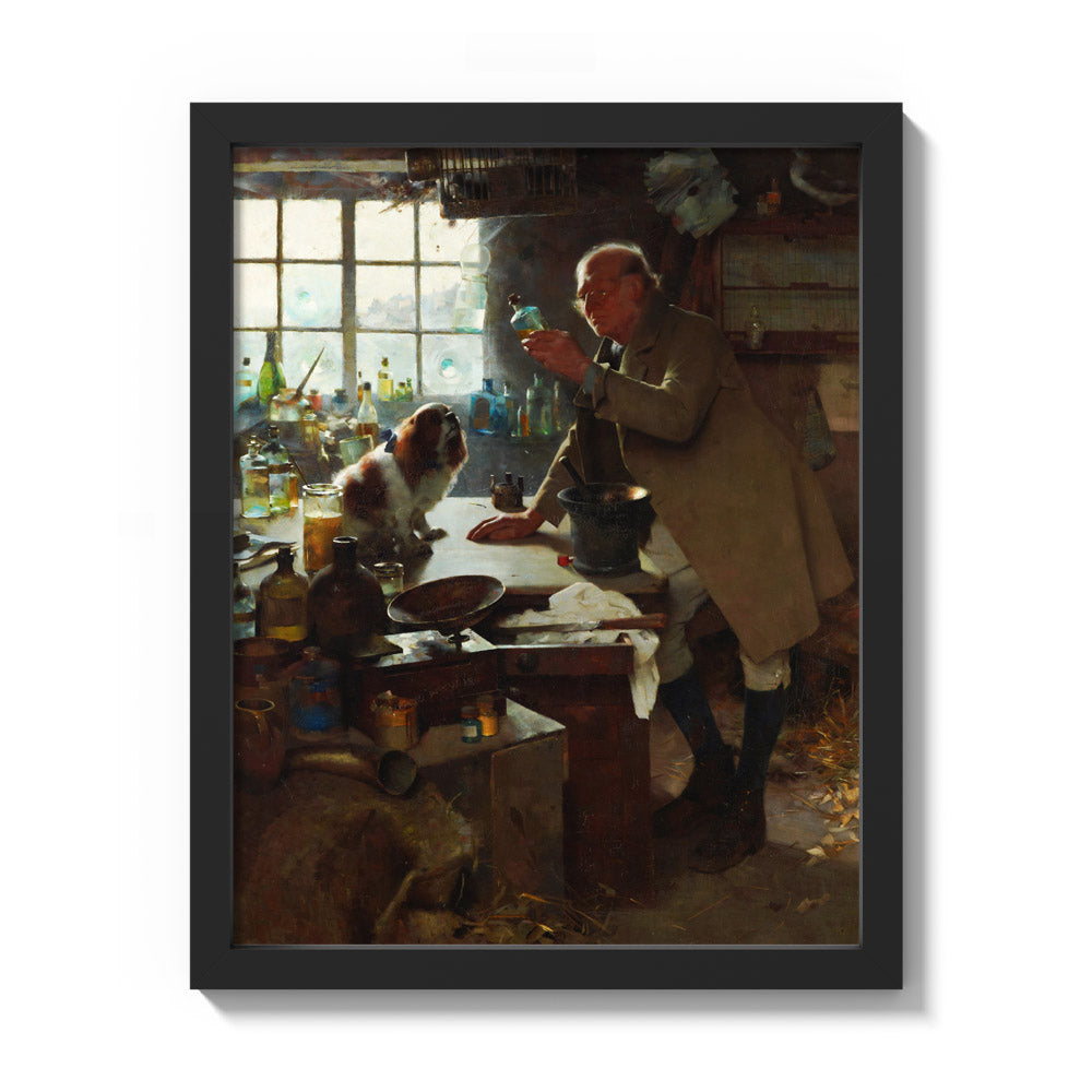 The result of high living by Frederick Hall - Small / Full Bleed / Black Frame