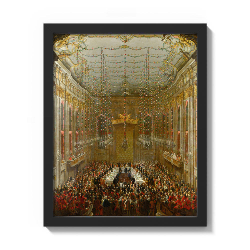 Martin van Meytens - Wedding Supper - Small / Full Bleed / Black Frame