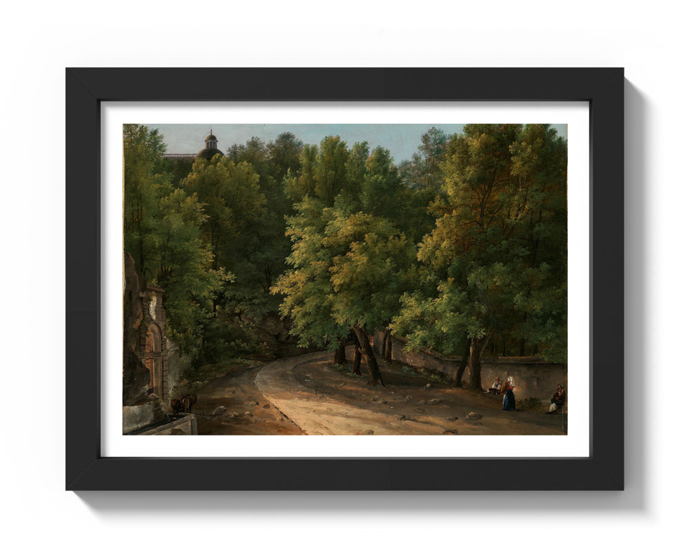 From the Park at Palazzo Chigi, Ariccia by Evelina Stading - Compact / With Margin / Black Frame