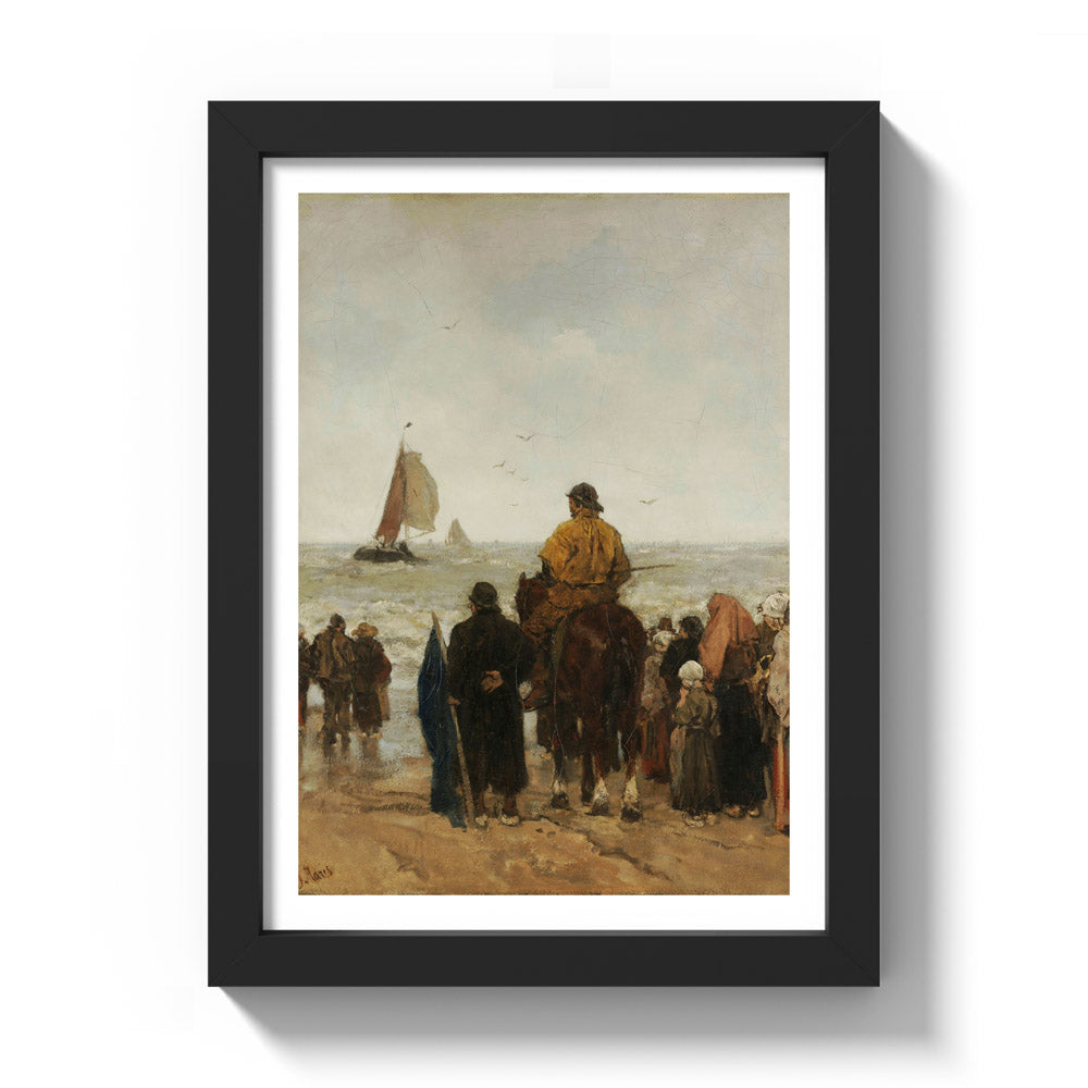 Arrival of the Boats by Jacob Maris - Compact / With Margin / Black Frame