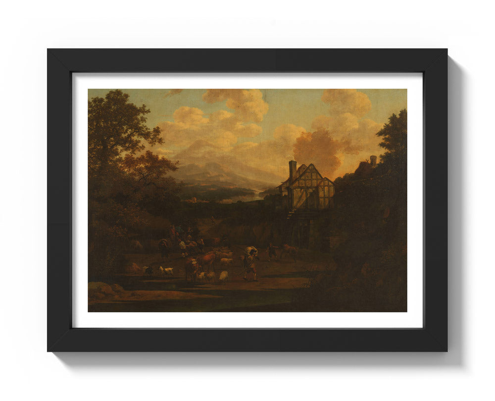 Plundering by Abraham Jansz Begeyn - Compact / With Margin / Black Frame