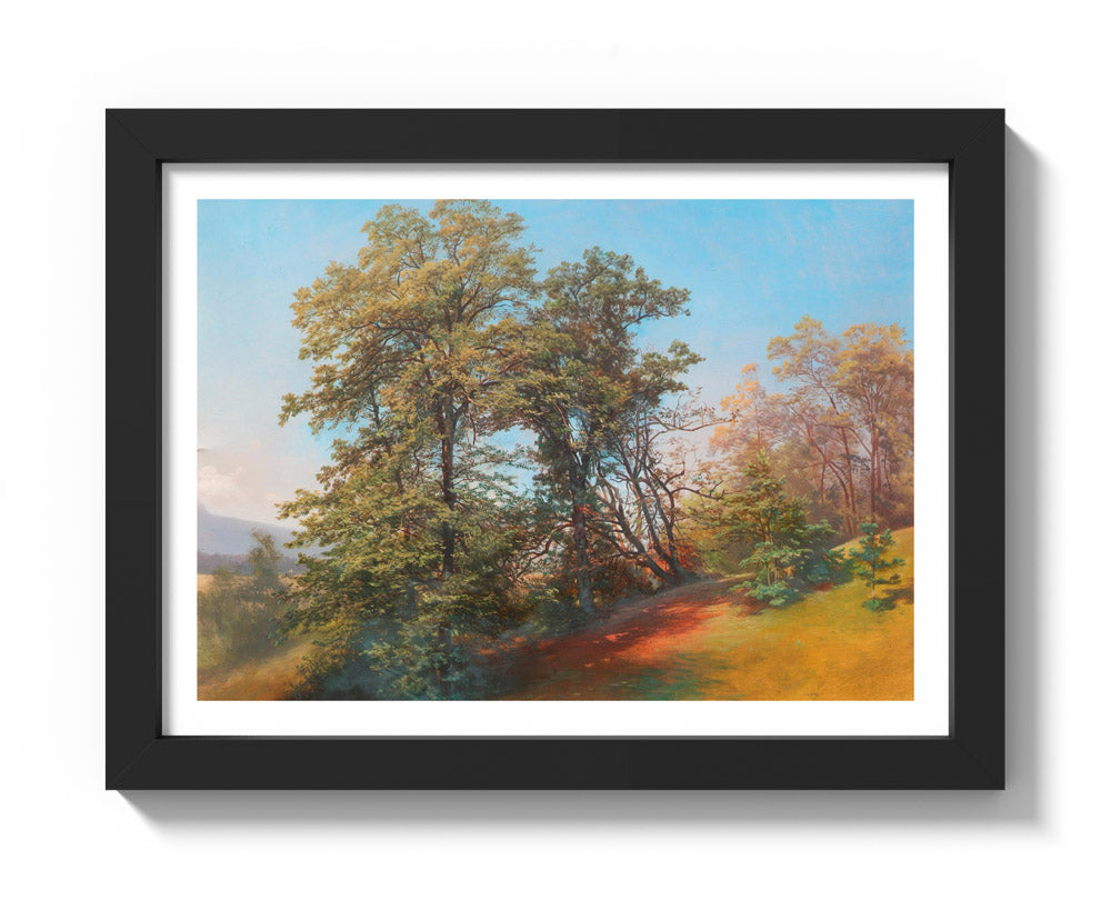 Group of Trees on Mönchsberg in Salzburg by Josef Holzer - Compact / With Margin / Black Frame