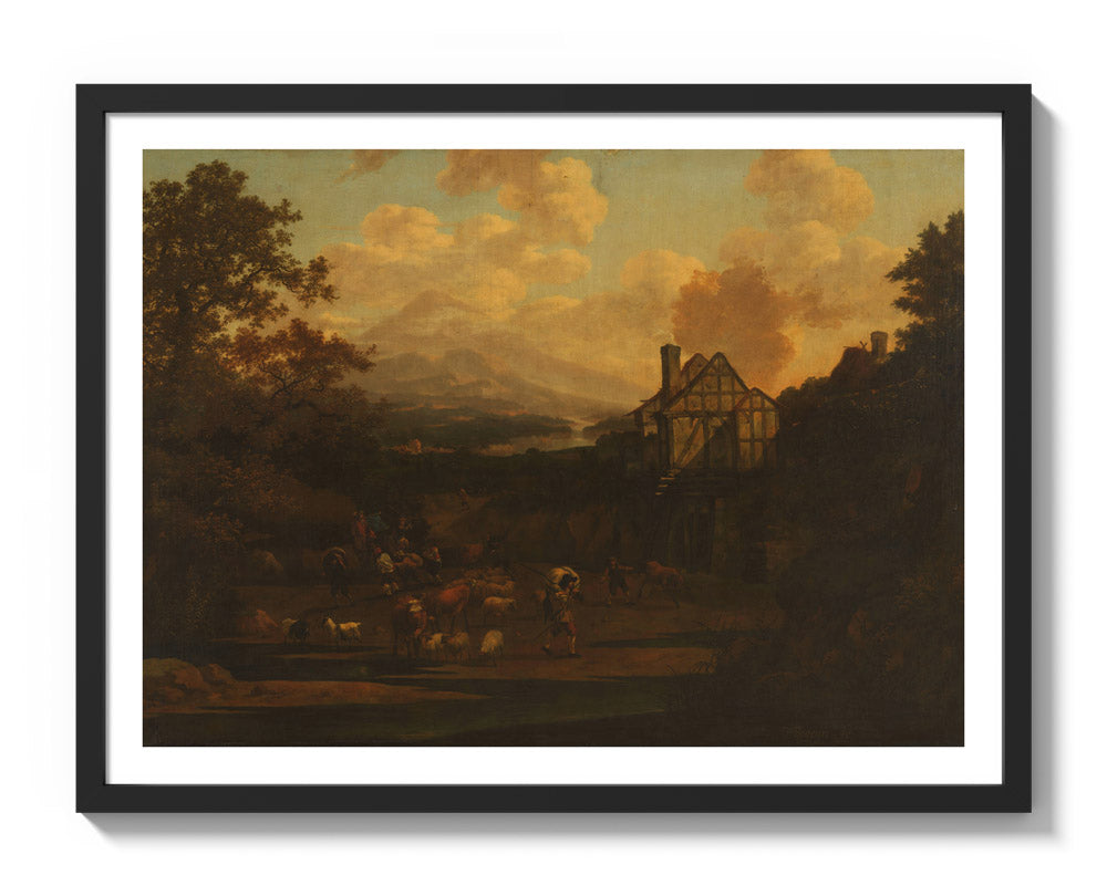Plundering by Abraham Jansz Begeyn - Large / With Margin / Black Frame