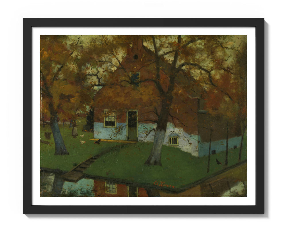 Farm in the Province of North Holland by Eduard Karsen - Medium / With Margin / Black Frame