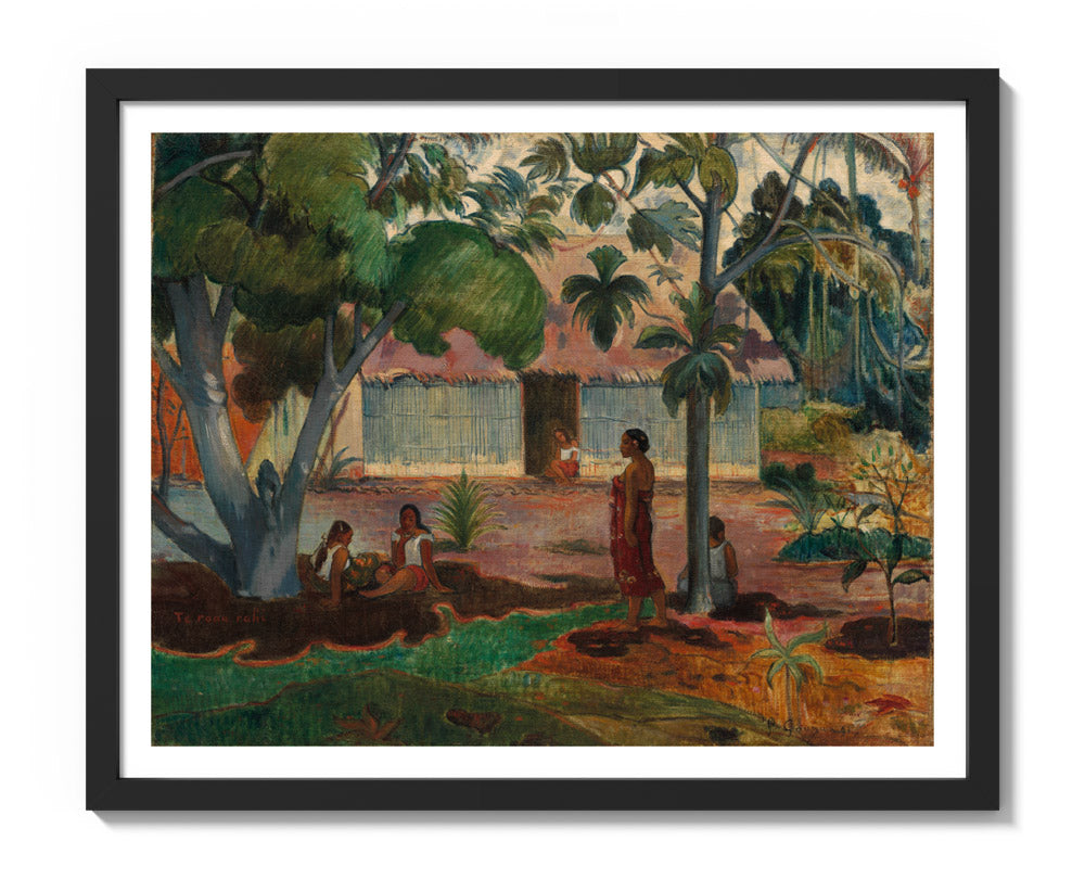 The Large Tree by Paul Gauguin - Medium / With Margin / Black Frame