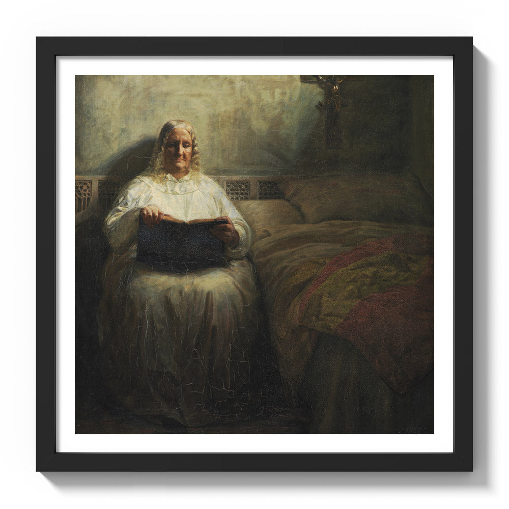 Leonora Christina in the Maribo Monastery by Kristian Zahrtmann - Medium / With Margin / Black Frame
