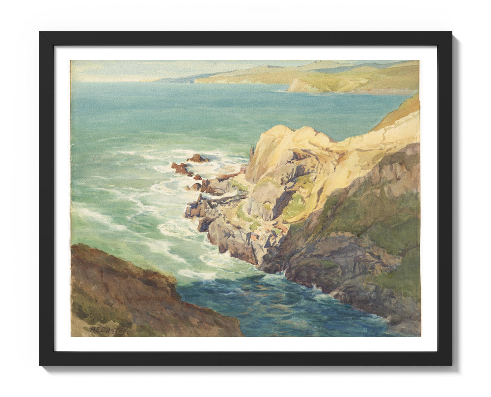 Evening shadows, Taylor's Mistake by Alfred Baxter - Medium / With Margin / Black Frame