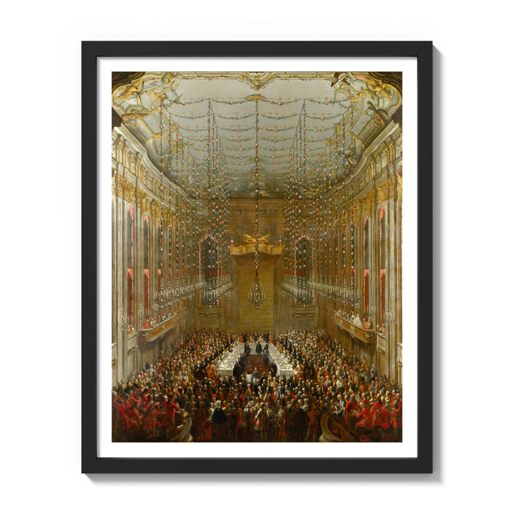 Martin van Meytens - Wedding Supper - Medium / With Margin / Black Frame
