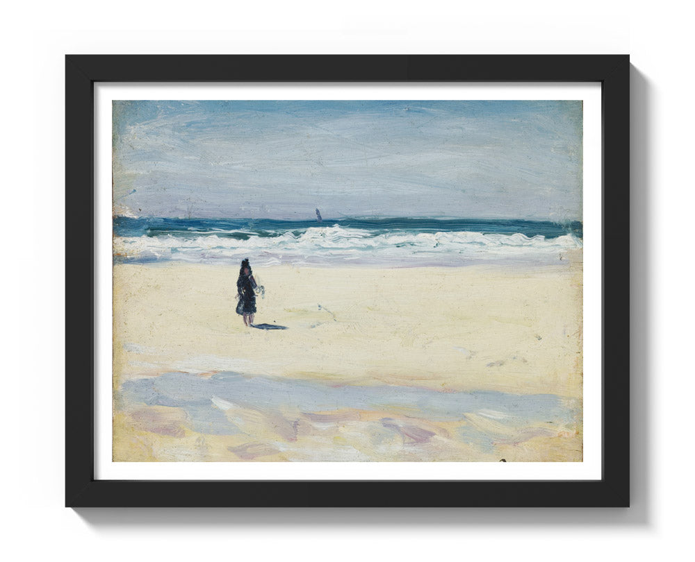 Young Girl on the Beach by Albert Marquet - Small / With Margin / Black Frame