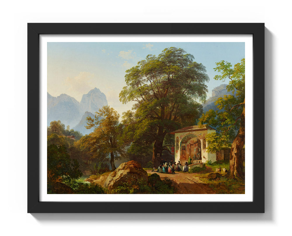 Forest Chapel by Joseph Martin Höger - Small / With Margin / Black Frame