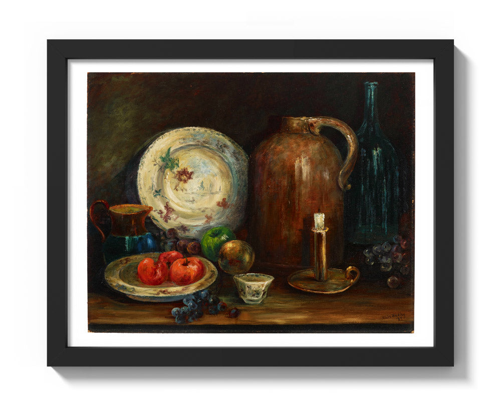 Still Life by Alice R. Hadley - Small / With Margin / Black Frame