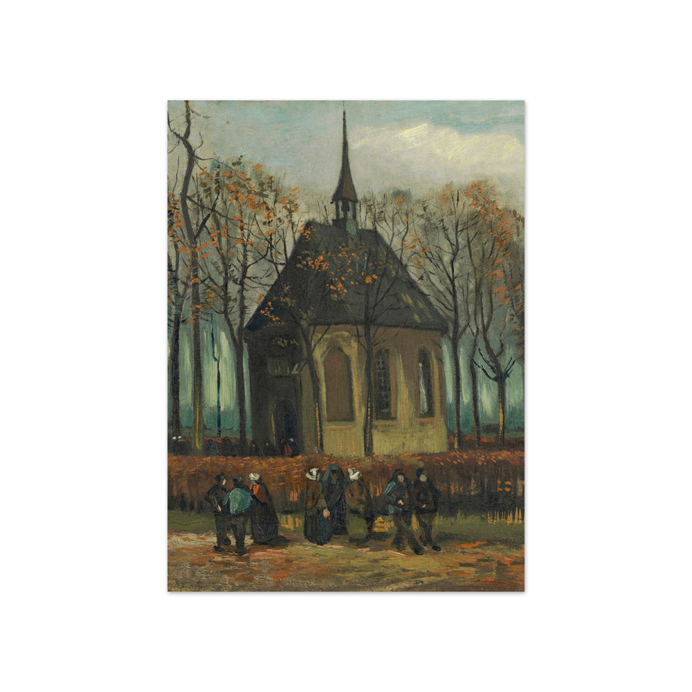 Congregation Leaving the Reformed Church in Nuenen by Vincent van Gogh - Compact / Full Bleed / No Frame