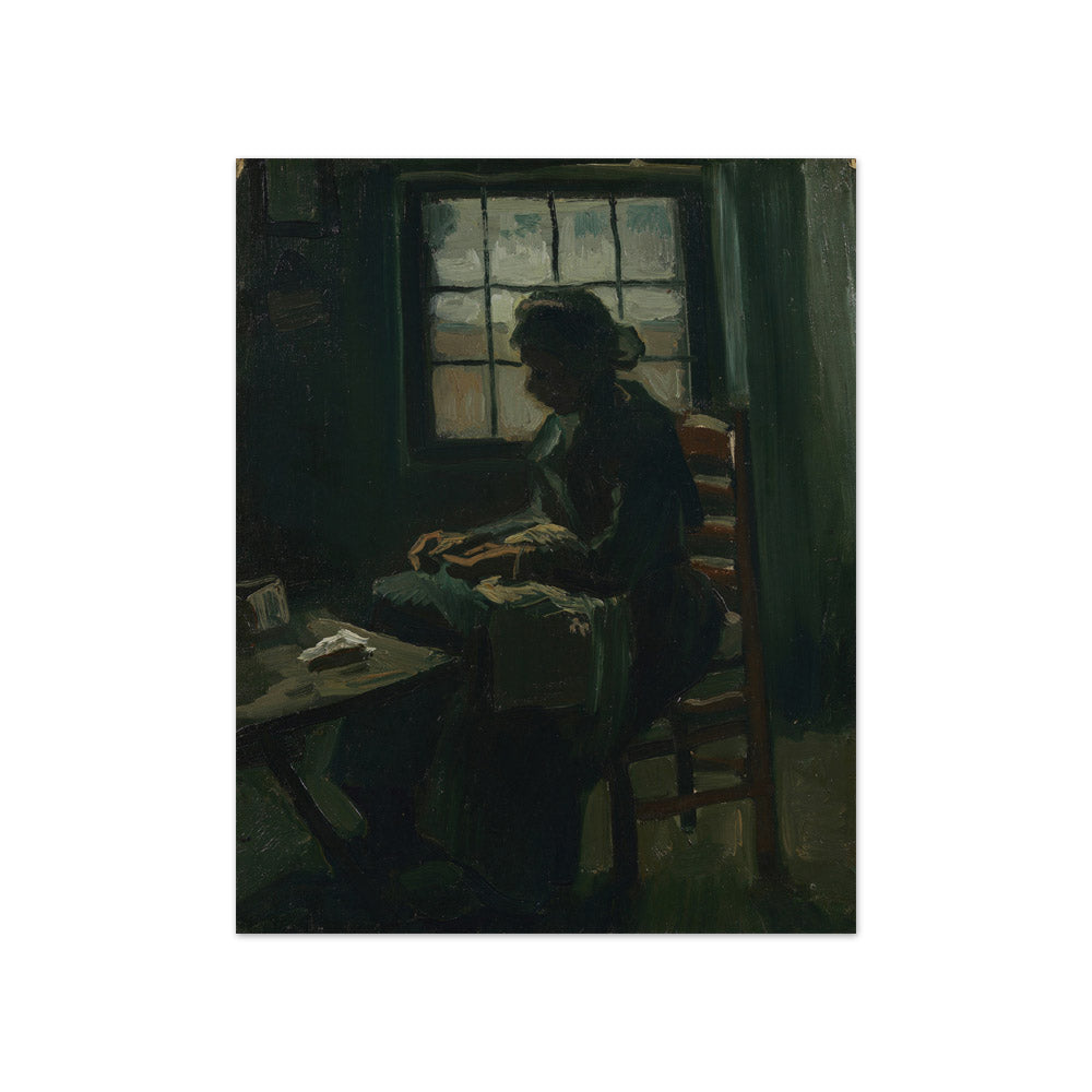 Woman Sewing by Vincent van Gogh - Compact / Full Bleed / No Frame