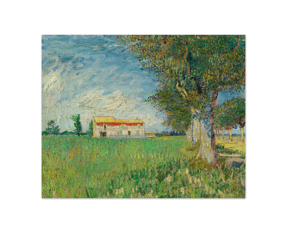 Farmhouse in a Wheatfield by Vincent van Gogh - Compact / Full Bleed / No Frame