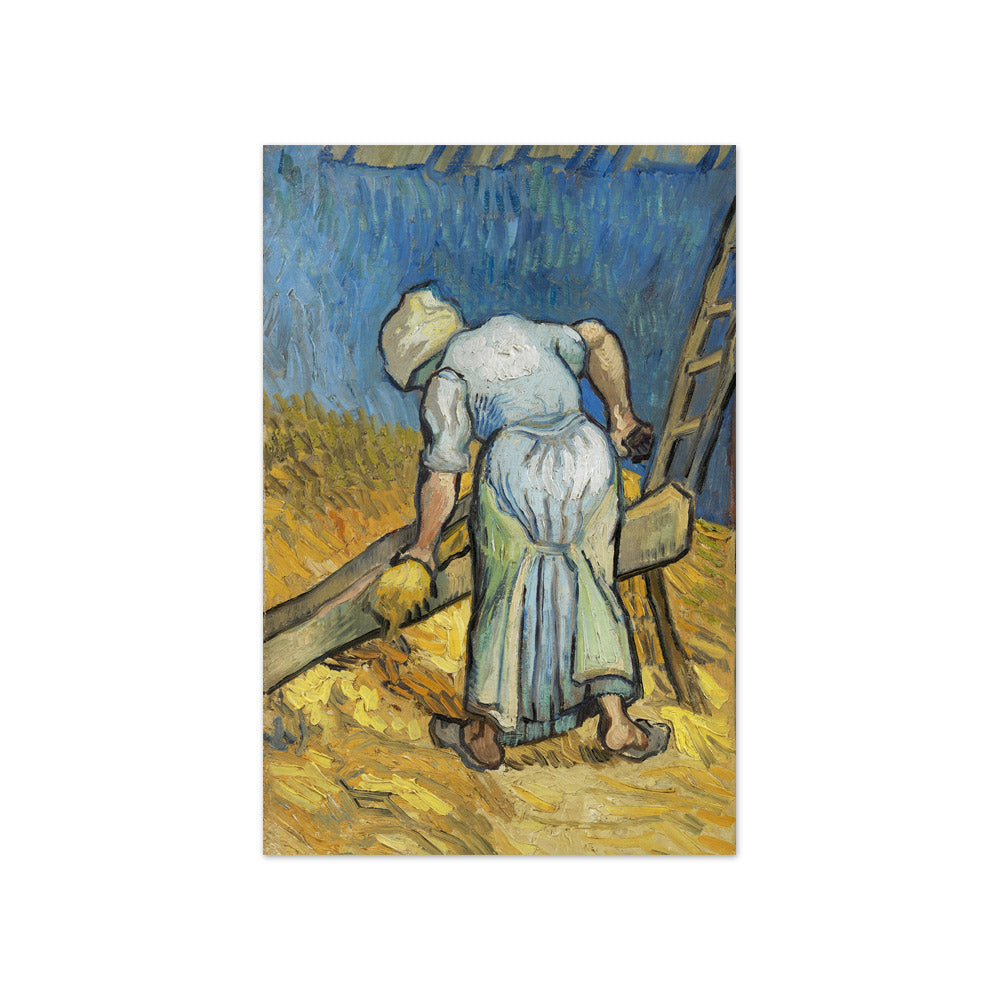 Peasant Woman Bruising Flax (after Millet) by Vincent van Gogh - Compact / Full Bleed / No Frame