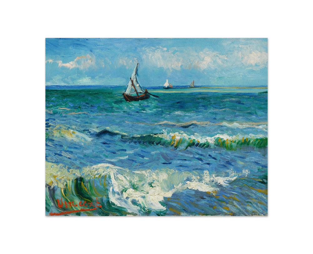 Seascape near Les Saintes-Maries-de-la-Mer by Vincent van Gogh - Compact / Full Bleed / No Frame