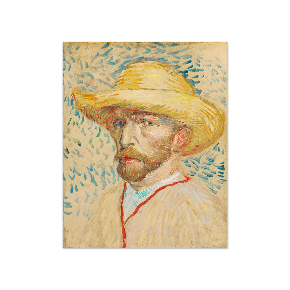 Self-Portrait with Straw Hat by Vincent van Gogh - Compact / Full Bleed / No Frame