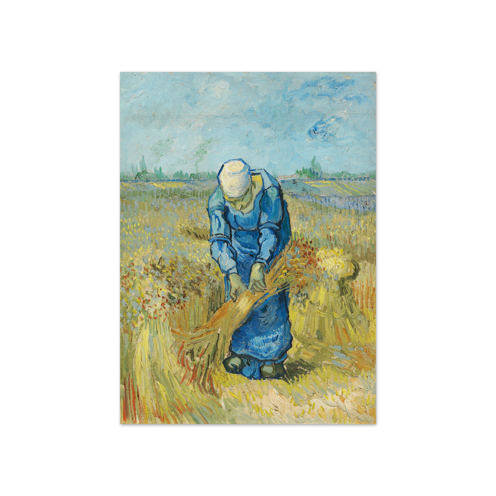 Peasant Woman Binding Sheaves (after Millet) by Vincent van Gogh - Compact / Full Bleed / No Frame