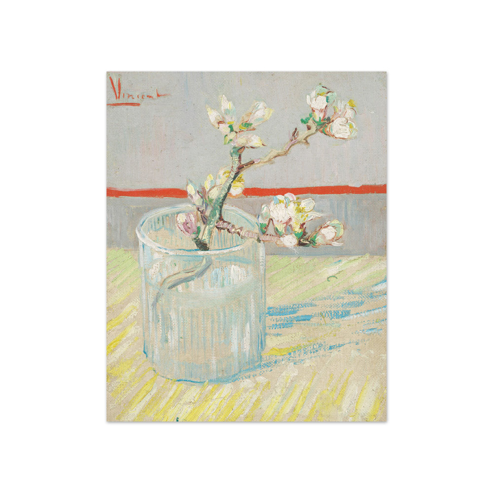 Sprig of Flowering Almond in a Glass by Vincent van Gogh - Compact / Full Bleed / No Frame