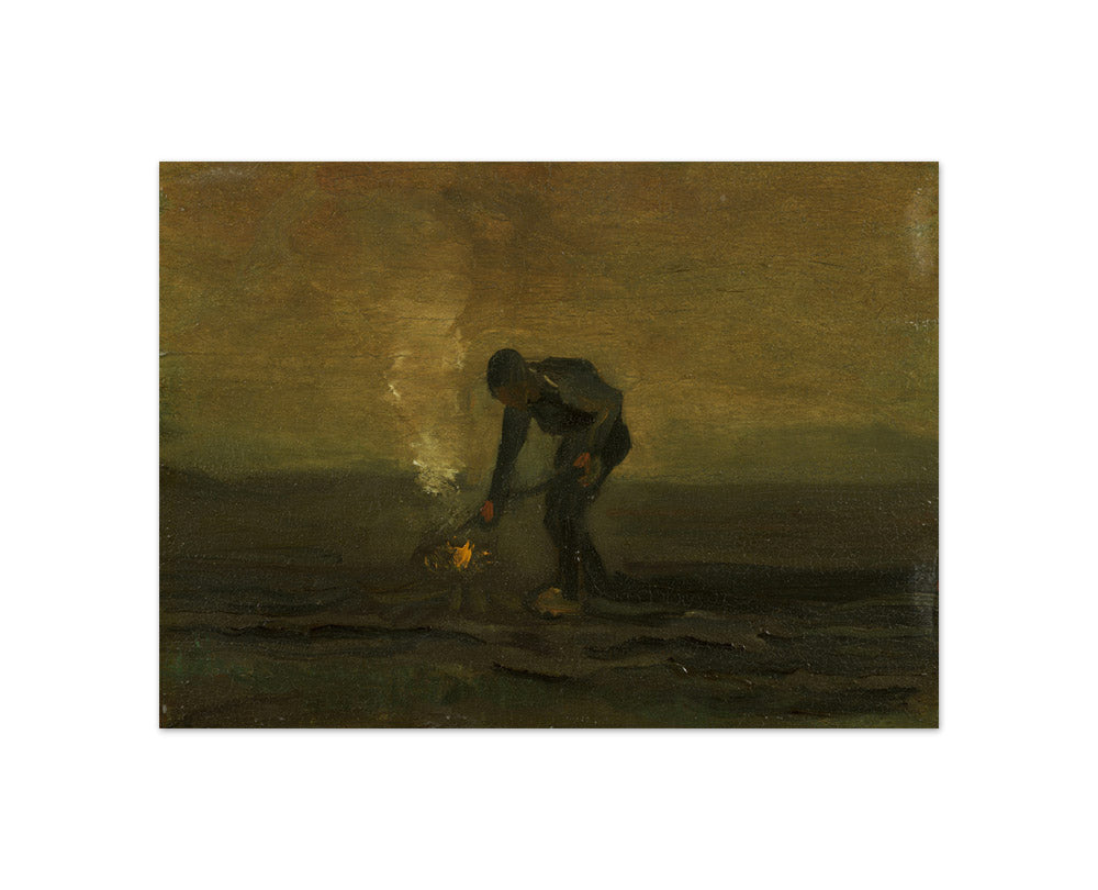 Peasant Burning Weeds by Vincent van Gogh - Compact / Full Bleed / No Frame