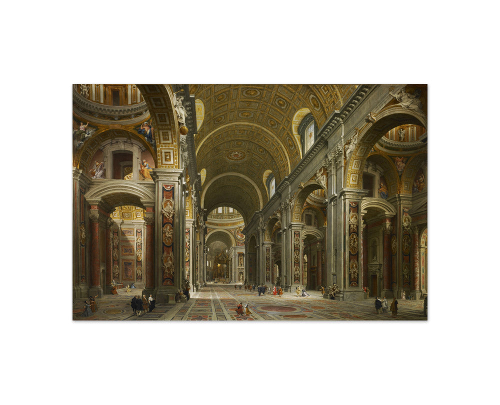 Interior of St. Peter’s, Rome by Giovanni Paolo Panini - Compact / Full Bleed / No Frame