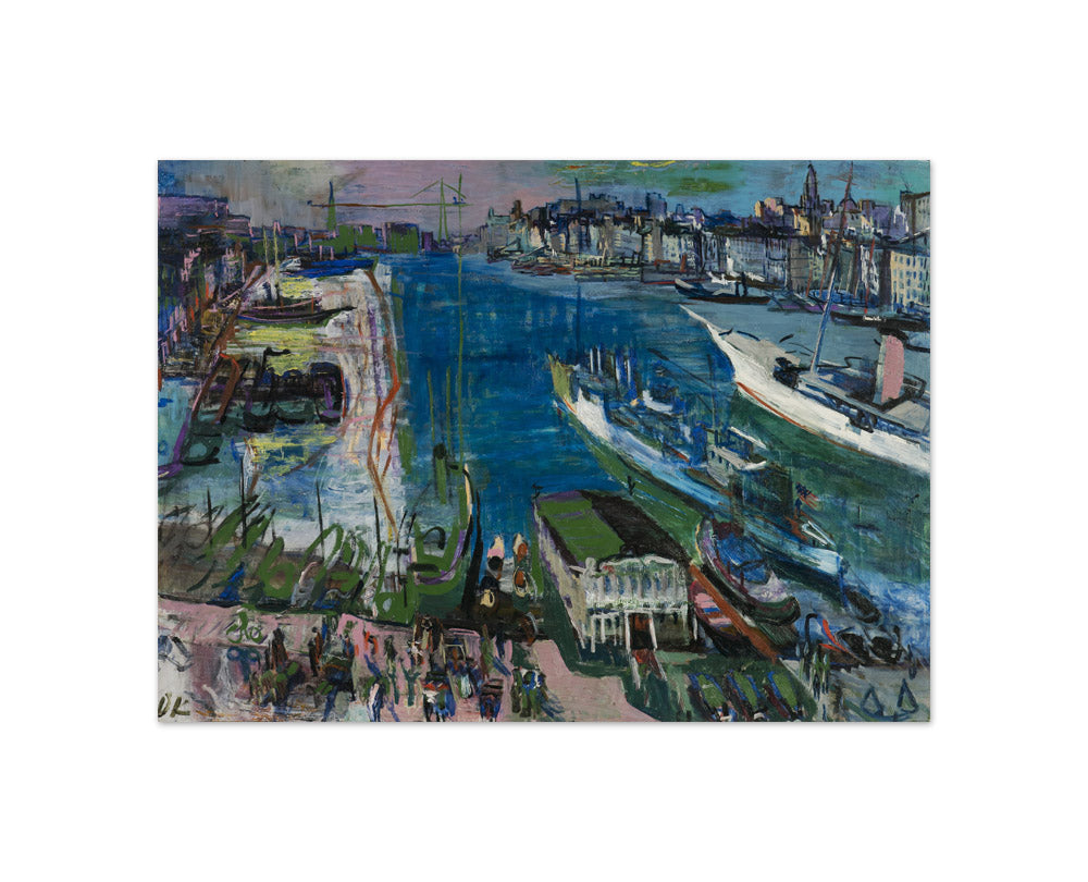 Marseille, Harbor II by Oskar Kokoschka - Compact / Full Bleed / No Frame