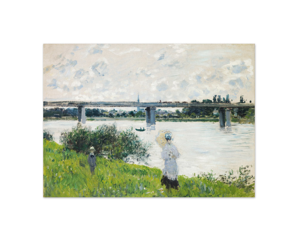 The Promenade with the Railroad Bridge, Argenteuil by Claude Monet - Compact / Full Bleed / No Frame