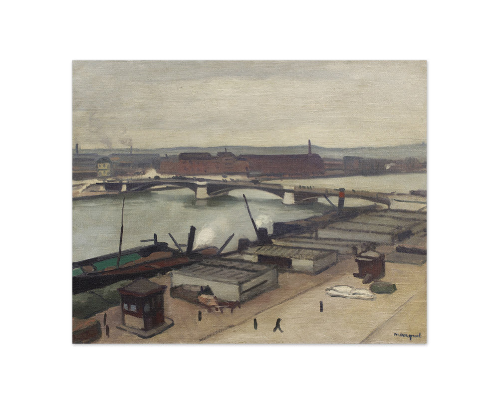 The Quays at Rouen by Albert Marquet - Compact / Full Bleed / No Frame