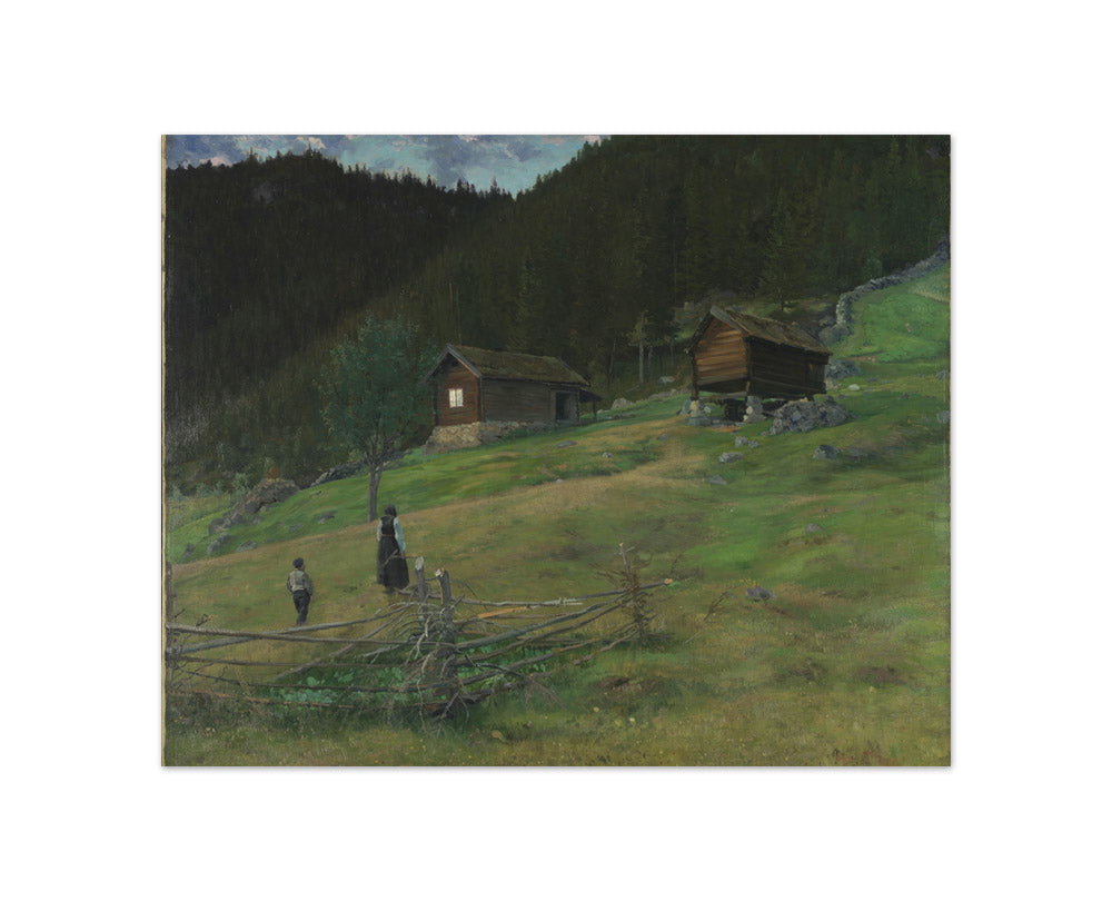 The Poet Vinje's Home Plassen in Telemark by Christian Skredsvig - Compact / Full Bleed / No Frame