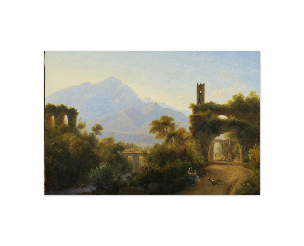 Ruins in an Italian Landscape by Louise-Joséphine Sarazin de Belmont - Compact / Full Bleed / No Frame