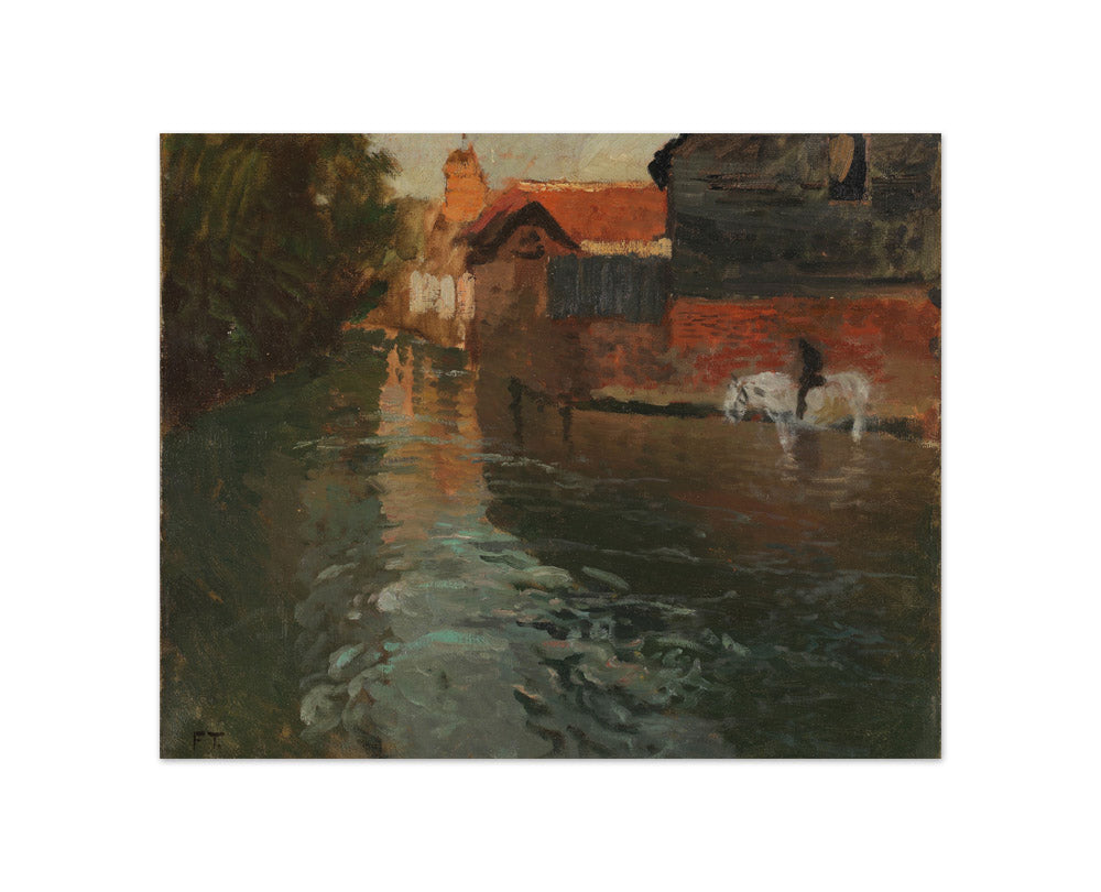 River in northern France by Frits Thaulow - Compact / Full Bleed / No Frame