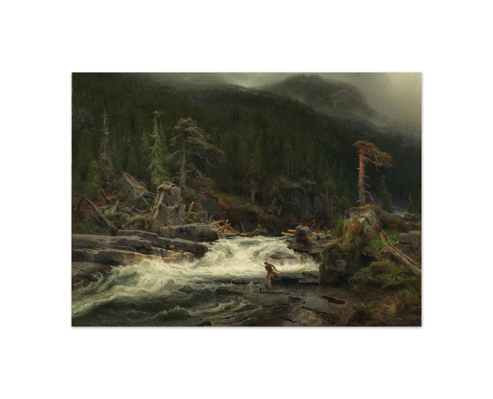Waterfall in Telemark by August Cappelen - Compact / Full Bleed / No Frame