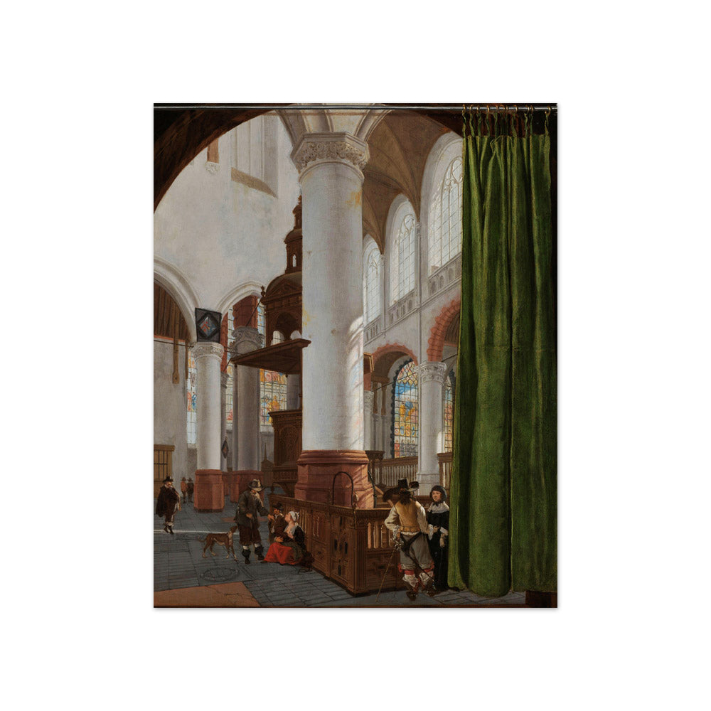 Interior of the Oude Kerk in Delft by Gerard Houckgeest - Compact / Full Bleed / No Frame