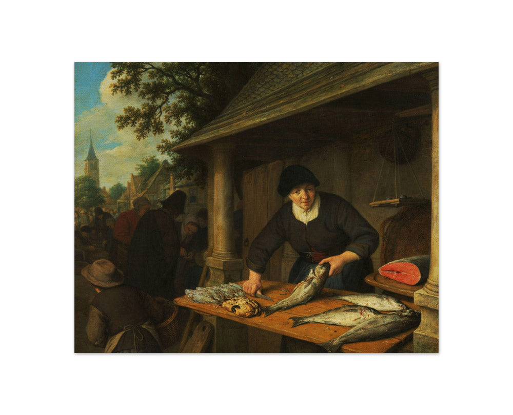 The Fishwife by Adriaen van Ostade - Compact / Full Bleed / No Frame