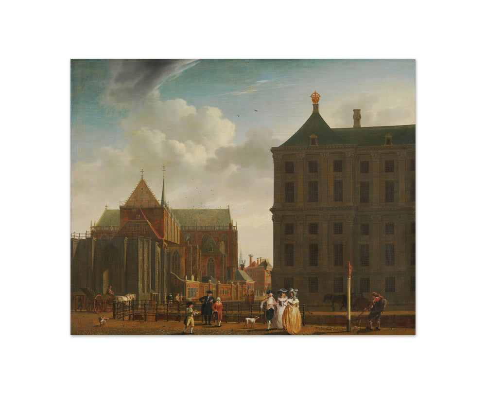 The Nieuwe Kerk and the Town Hall on the Dam in Amsterdam by Isaac Ouwater - Compact / Full Bleed / No Frame