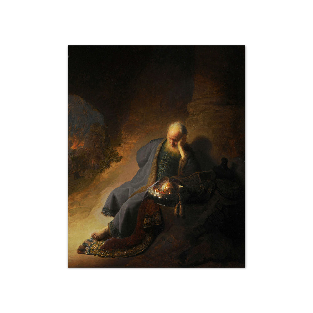 Jeremiah Lamenting the Destruction of Jerusalem by Rembrandt van Rijn - Compact / Full Bleed / No Frame