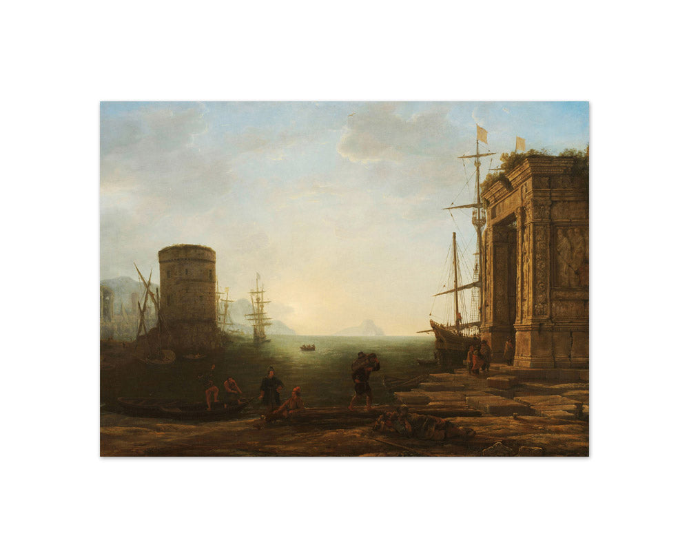 Harbour at Sunrise by Claude Lorrain - Compact / Full Bleed / No Frame