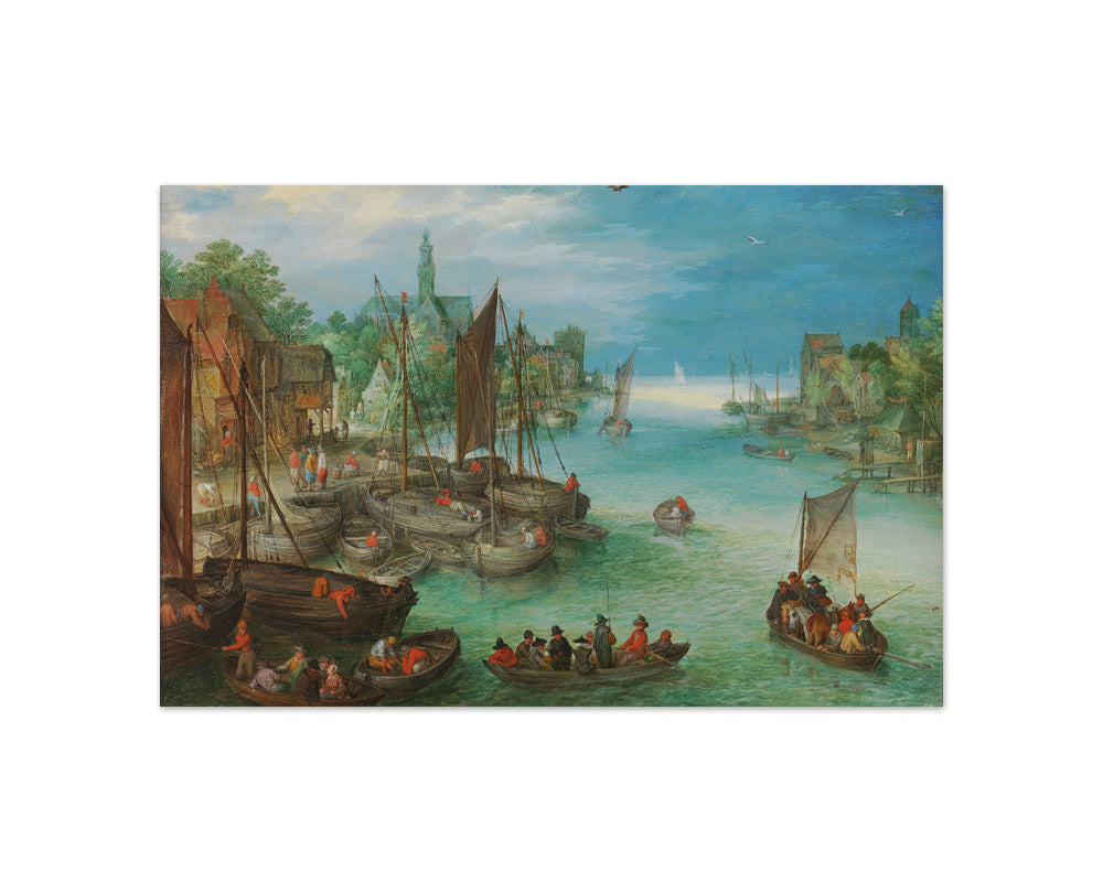 View of a City along a River by Jan Brueghel - Compact / Full Bleed / No Frame