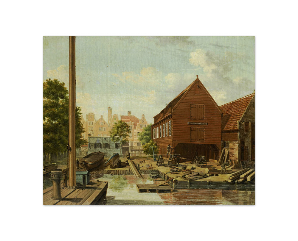 The Shipyard 'D'Hollandsche Tuin' on Bickers Eiland, Amsterdam by Pieter Godfried Bertichen - Compact / Full Bleed / No Frame