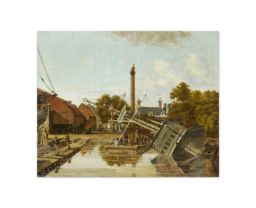 The Shipyard 'St Jago'on Bickers Eiland, Amsterdam by Pieter Godfried Bertichen - Compact / Full Bleed / No Frame