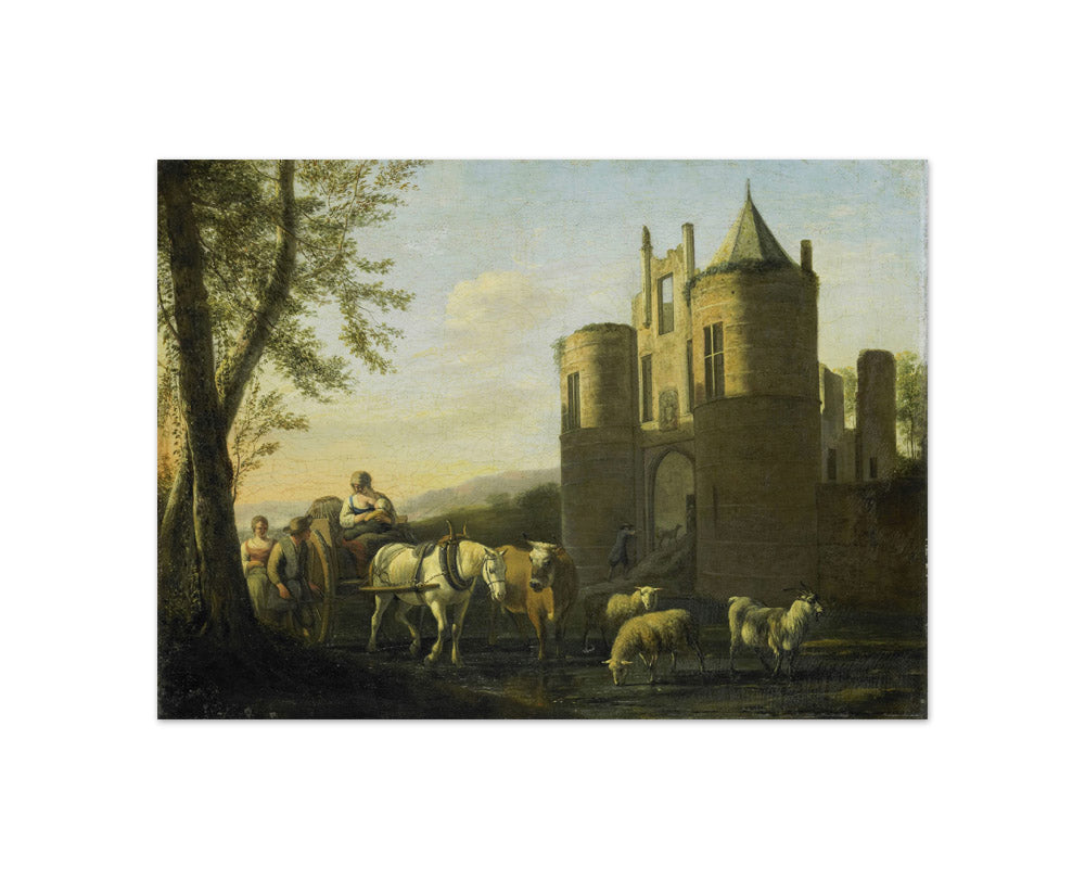 The Main Gate to Egmond Castle by Gerrit Berckheyde - Compact / Full Bleed / No Frame