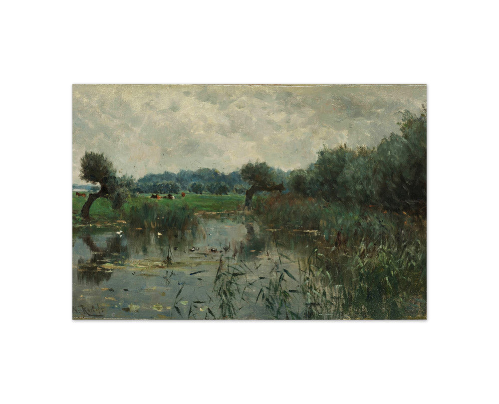 Water Meadows on the River IJssel by Willem Roelofs (I) - Compact / Full Bleed / No Frame