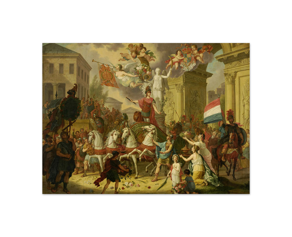 Allegory of the Triumphal Procession of the Prince of Orange, the Future King Willem II, as the Hero of Waterloo, 1815 by Cornelis van Cuylenburgh (II) - Compact / Full Bleed / No Frame