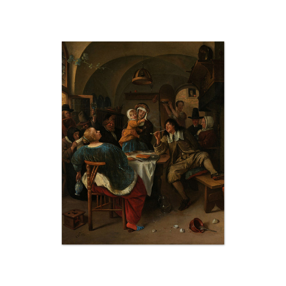 Family scene by Jan Havicksz. Steen - Compact / Full Bleed / No Frame