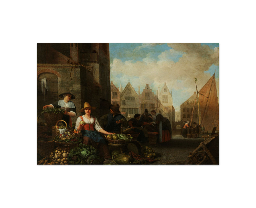 The Vegetable Market by Hendrick Martensz. Sorgh - Compact / Full Bleed / No Frame