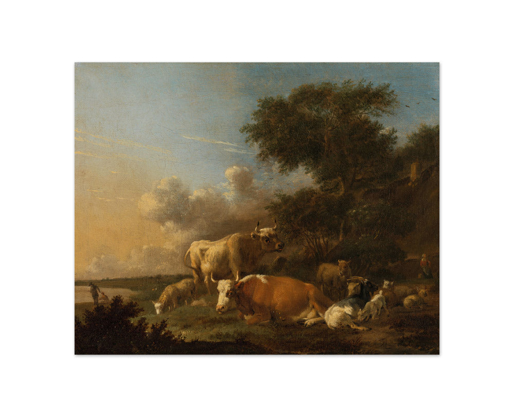 Landscape with Cattle by Albert Jansz Klomp - Compact / Full Bleed / No Frame