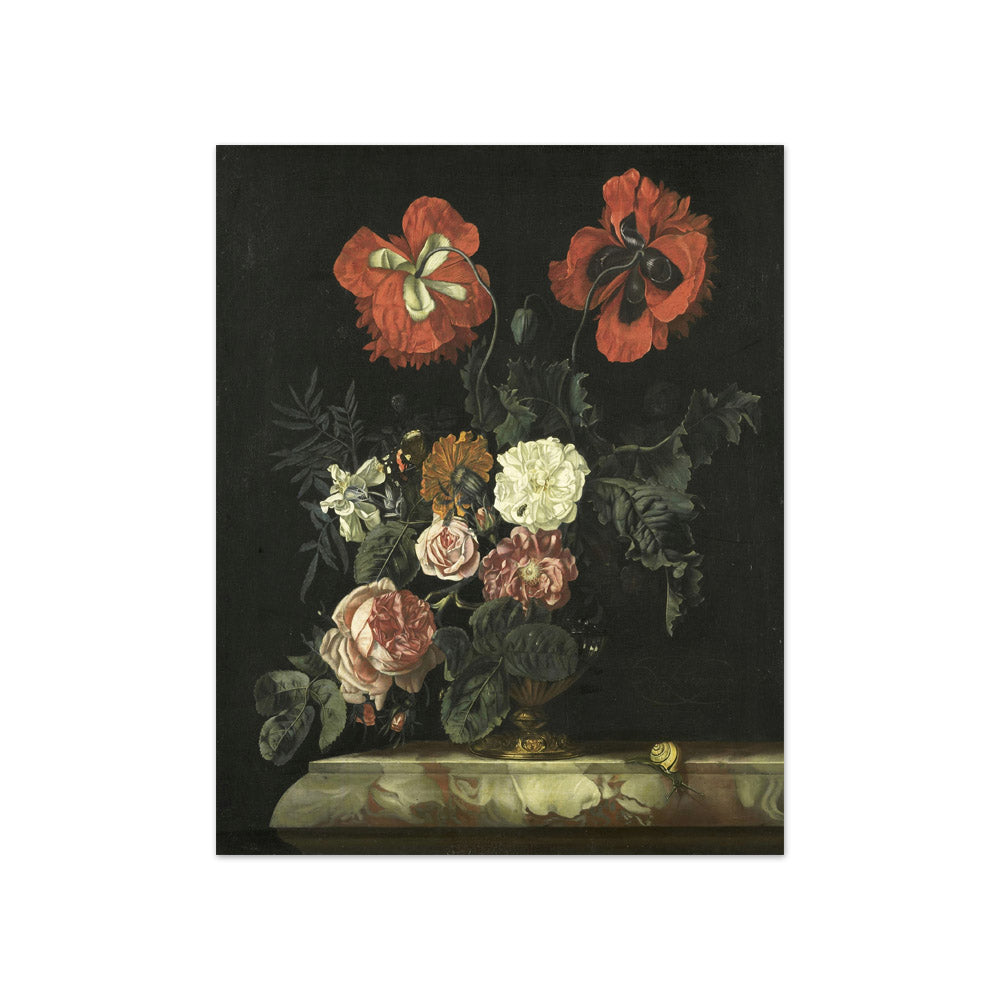 Still Life with Flowers by Nicolaes Lachtropius - Compact / Full Bleed / No Frame