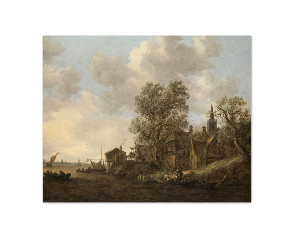 View of a Town on a River by Jan van Goyen - Compact / Full Bleed / No Frame