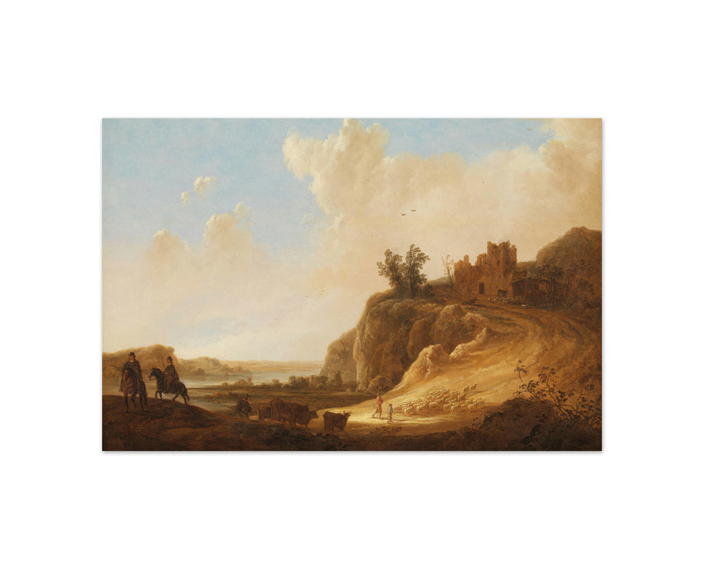 Mountainous Landscape with the Ruins of a Castle by Aelbert Cuyp - Compact / Full Bleed / No Frame